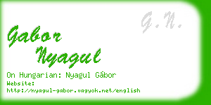 gabor nyagul business card